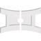 Ekena Millwork Haven Architectural Grade PVC Ceiling Medallion, 26"W x 17 3/8"H x 3"ID x 5 1/2"C x 1"P, Two-Piece CMP26X17HN2-03000 - alternate 1